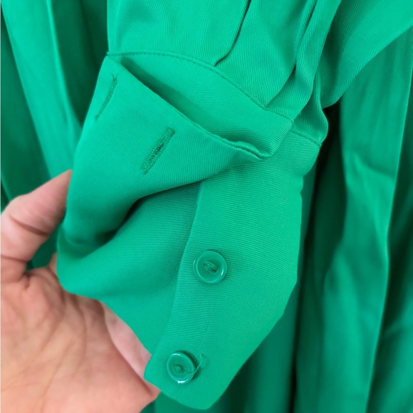 Flounced H&M emerald green dress - Picture 7 of 9